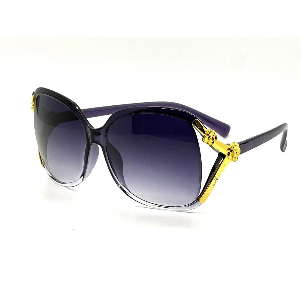 Women Rose Sunglasses Large Frame Retro Versatile Glasses Ladys Female‎ Shades